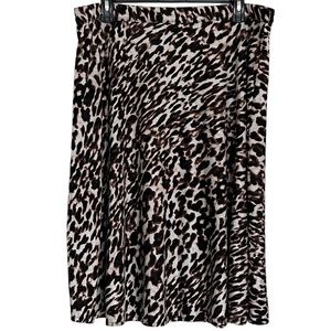 EUC | Love Scarlett | Leopard Print Stretchy Midi Skirt | Size Large